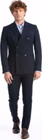 Blue Wool Two-Piece Suit 1