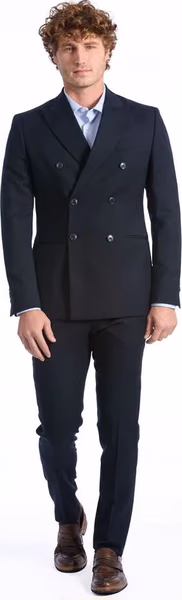 Blue Wool Two-Piece Suit