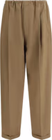 Beige Polyester Casual Pants 1