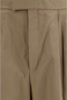 Beige Cotton Casual Pants 3