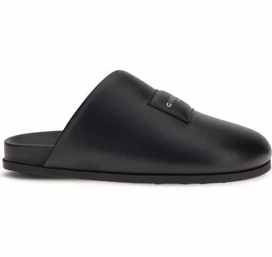 Black Calf Leather Bos Taurus Mules