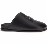 Black Calf Leather Bos Taurus Mules 1