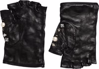 Black Pearl Embellished Wrist Length Gloves 2