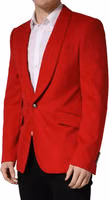 Red Cashmere Single Breasted Jacket Blazer 2
