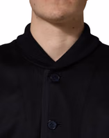 Black Cashmere Knitted Button Down Jacket 4