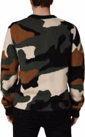 Multicolor Intarsia-Knit Camouflage Pullover Sweater 3