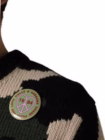 Multicolor Intarsia-Knit Camouflage Pullover Sweater 5