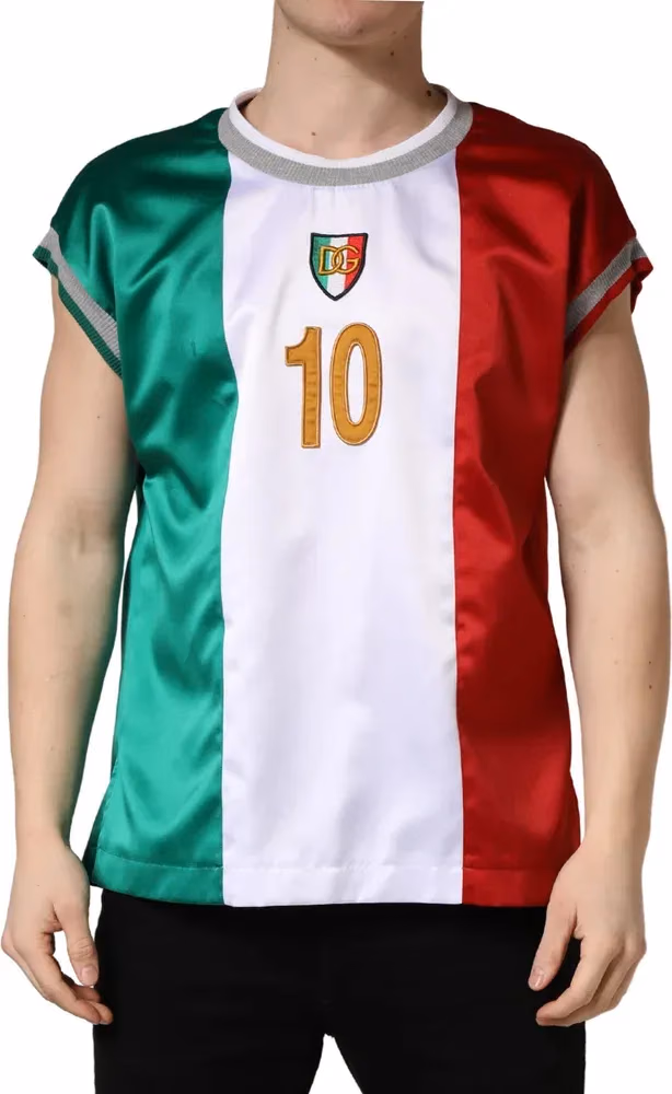 Multicolor Italia DG Logo Satin Tank T-shirt