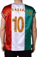 Multicolor Italia DG Logo Satin Tank T-shirt 3