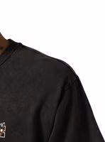 Gray Logo Embellished Men Crew Neck T-shirt 5
