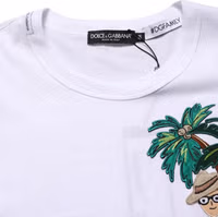 White Palm Embroidered Men Crew Neck T-shirt 3