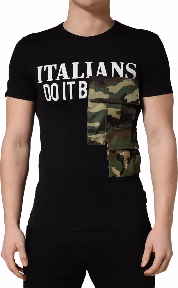 Black Italians Do It Better Camo Pocket Men T-shirt
