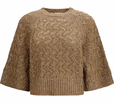 Beige Silk Sweatshirt