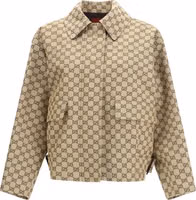 Beige Cotton Bomber 1