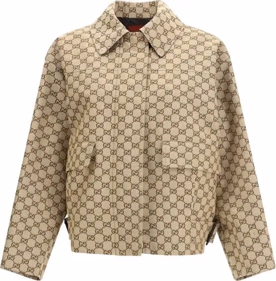 Beige Cotton Bomber
