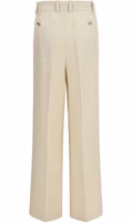 Beige Viscose Casual Pants 2
