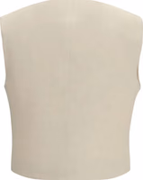 Beige Viscose Sleeveless Jacket 2