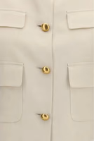 Beige Viscose Sleeveless Jacket 3