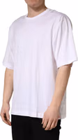 White Cotton Short Sleeves Crew Neck T-shirt 2