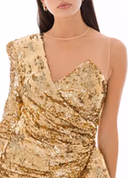 Bicolor Polyamide Short Dress 3