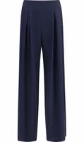 Blue Silk Casual Pants 1