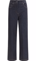 Blue Cotton Straight-Leg Jeans 1