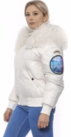 White Polyester Women Bomber Jacket 2