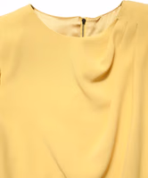 Yellow Silk Long Sleeves Sheath Midi Dress 5