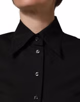 Black Cotton Sleeveless Collared Blouse Top 4