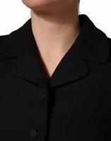 Black Collared Short Sleeves Cropped Blouse Top 5
