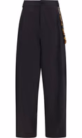 Black Cotton Casual Pants 1