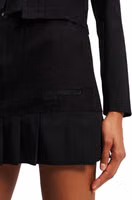 Black Cotton Mini Skirt 4