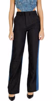 Black Polyester Mom Jeans 1