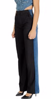 Black Polyester Mom Jeans 3