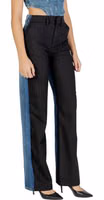 Black Polyester Mom Jeans 4