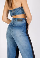 Black Polyester Mom Jeans 5