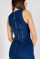Blue Cotton Long Dress 5