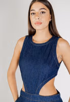 Blue Cotton Jumpsuit 5