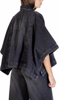 Black Cotton Denim Jacket 2