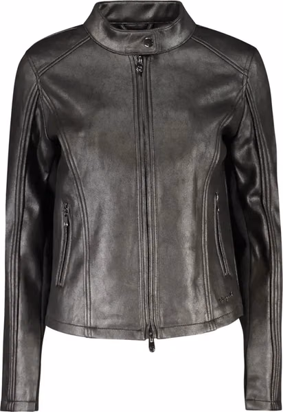 Black Polyester Women Jacket