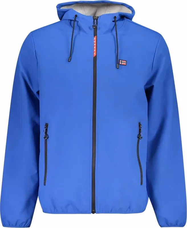 Blu Polyester Men's Jacket