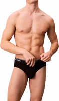 Black Recycled Polyester Briefs 2