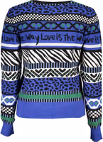 Blue Viscose Women Sweater 2