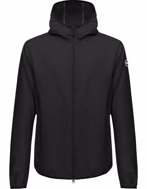 Black Polyester Shell Jacket
