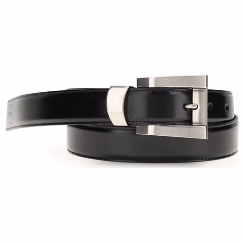 Black Calf Leather Bos Taurus Regular Belt