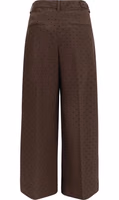 Brown Elastane Casual Pants 2
