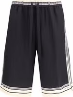 Black Silk Bermuda Shorts 1