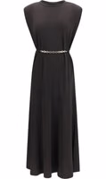فستان كاجوال أسود من الأسيتات 1