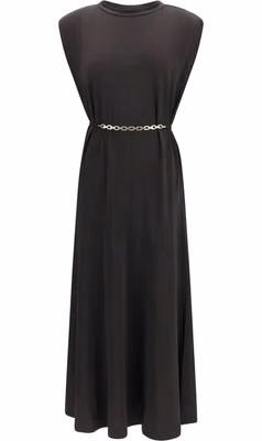Black Acetate Casual Dress