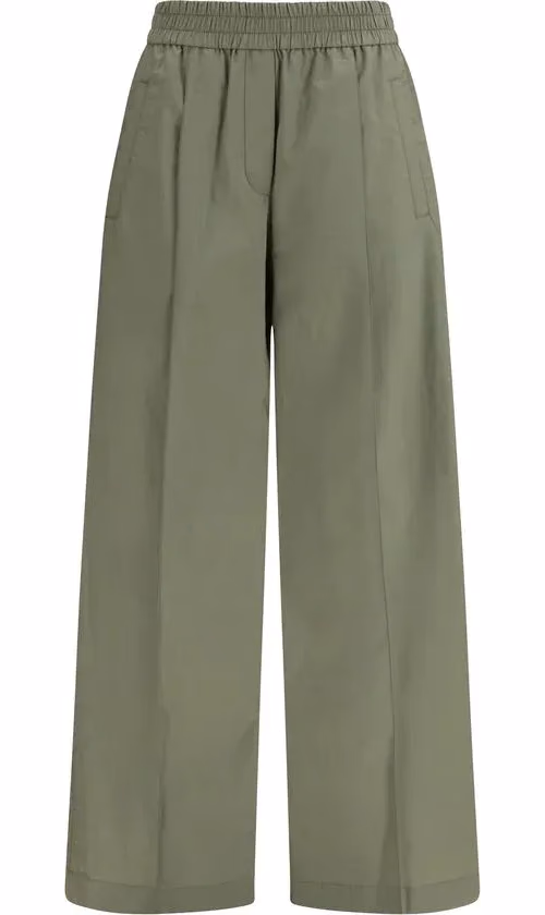 Bicolor Cotton Casual Pants